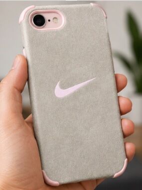 Light Pink Suede-Style Phone Case for Se/7/8